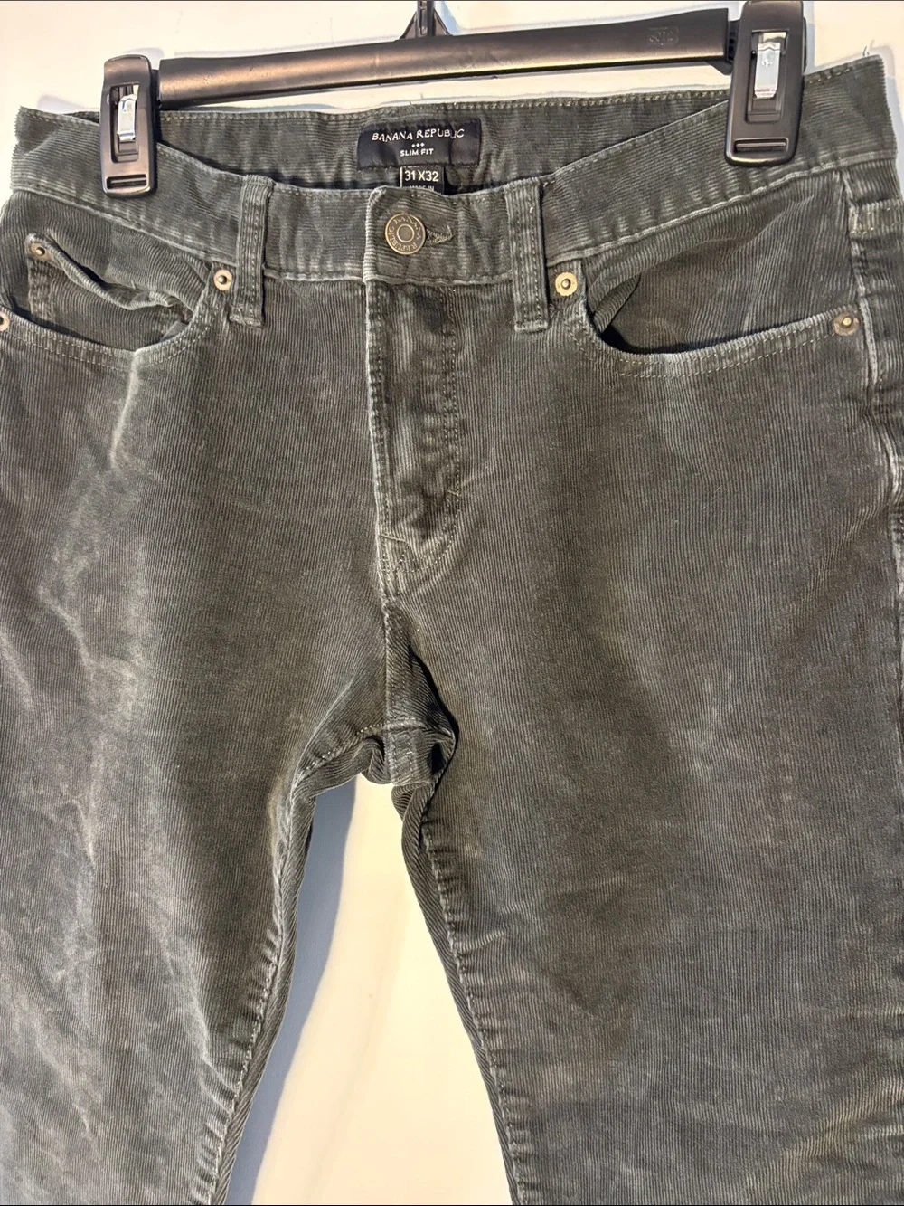 Banana Republic Spencer Green Men's Slim Corduroy Pants